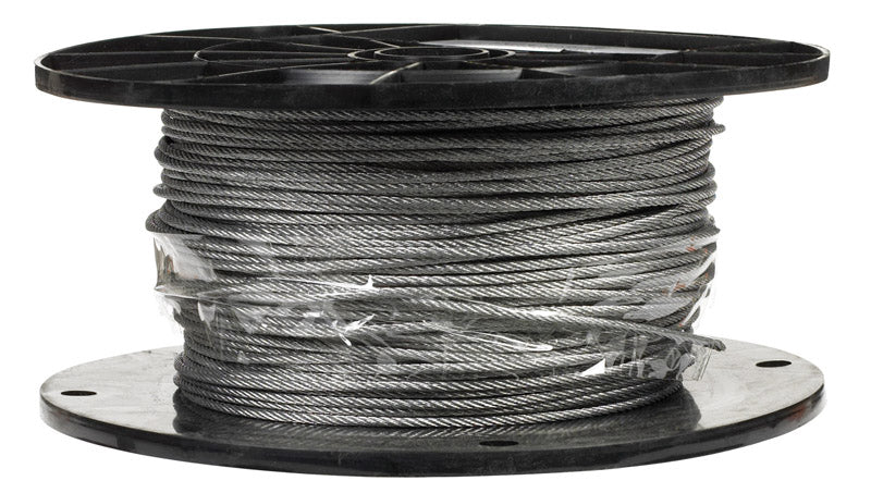 CAMPBELL CHAIN - Campbell Galvanized Galvanized Steel 3/32 in. D X 500 ft. L Aircraft Cable