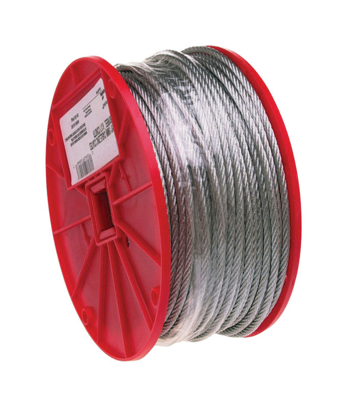 CAMPBELL CHAIN - Campbell Galvanized Galvanized Steel 1/8 in. D X 500 ft. L Aircraft Cable