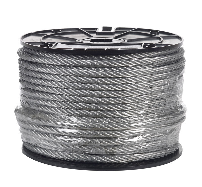 CAMPBELL CHAIN - Campbell Galvanized Galvanized Steel 5/16 in. D X 200 ft. L Aircraft Cable