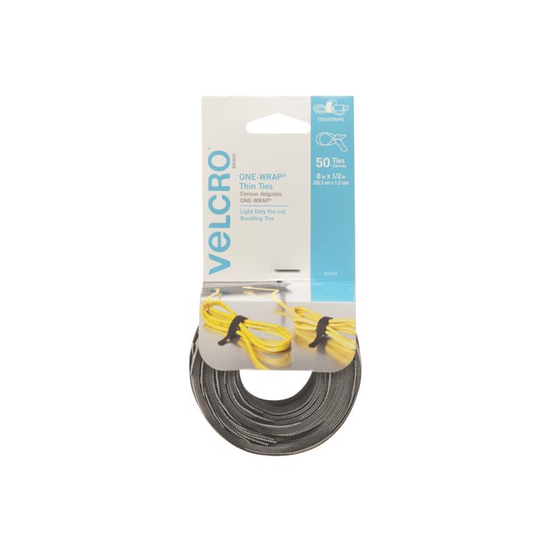 VELCRO BRAND - VELCRO Brand ONE-WRAP Medium Nylon Ties 8 in. L 50 pk