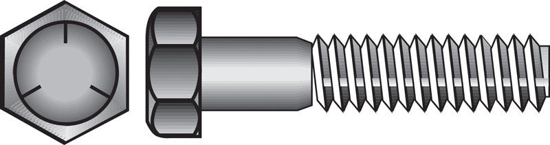 HILLMAN - Hillman 3/8 in. D X 2-1/4 in. L Heat Treated Zinc Steel Hex Head Cap Screw 50 pk