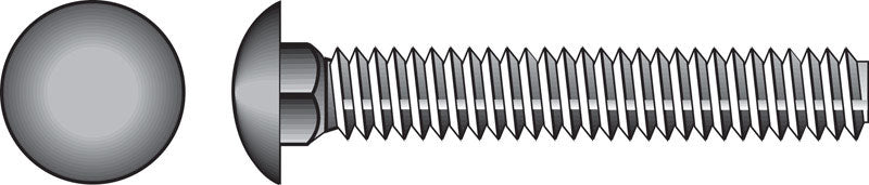 HILLMAN - Hillman 1/4 in. X 2-1/4 in. L Zinc Steel Carriage Bolt 100 pk