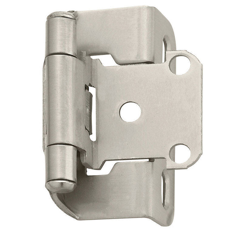 AMEROCK - Amerock 1-1/2 in. W X 2-1/4 in. L Satin Nickel Steel Self-Closing Hinge 2 pk