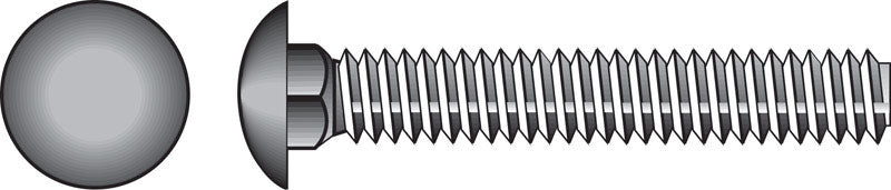 HILLMAN - Hillman 3/8 in. X 10 in. L Zinc-Plated Steel Carriage Bolt 50 pk