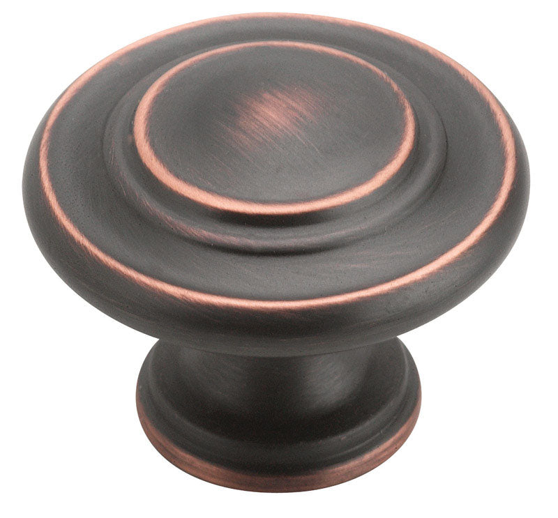 AMEROCK - Amerock Round Cabinet Knob 1-5/16 in. D 1 in. Oil Rubbed Bronze 1 pk