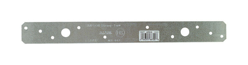 SIMPSON STRONG-TIE - Simpson Strong-Tie 12 in. H X 1.25 in. W 20 Ga. Galvanized Steel Strap