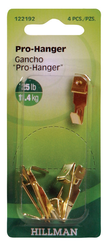 HILLMAN - Hillman AnchorWire Brass-Plated Gold Professional Picture Hanger 25 lb 4 pk - Case of 10