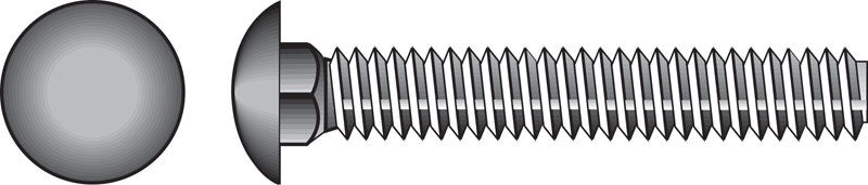 HILLMAN - Hillman 5/8 in. X 2 in. L Zinc-Plated Steel Carriage Bolt 25 pk