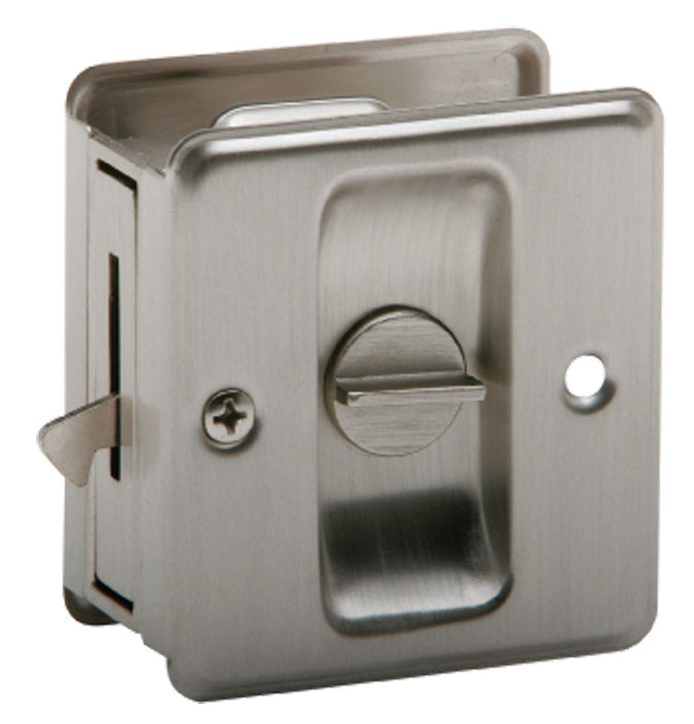 SCHLAGE - Schlage Satin Nickel Silver Solid Brass Pocket Door Privacy Lock