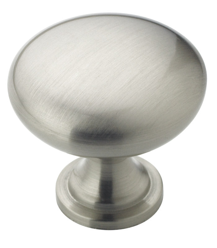 AMEROCK - Amerock Allison Round Cabinet Knob 1-1/4 in. D 1-1/8 in. Satin Nickel 1 pk