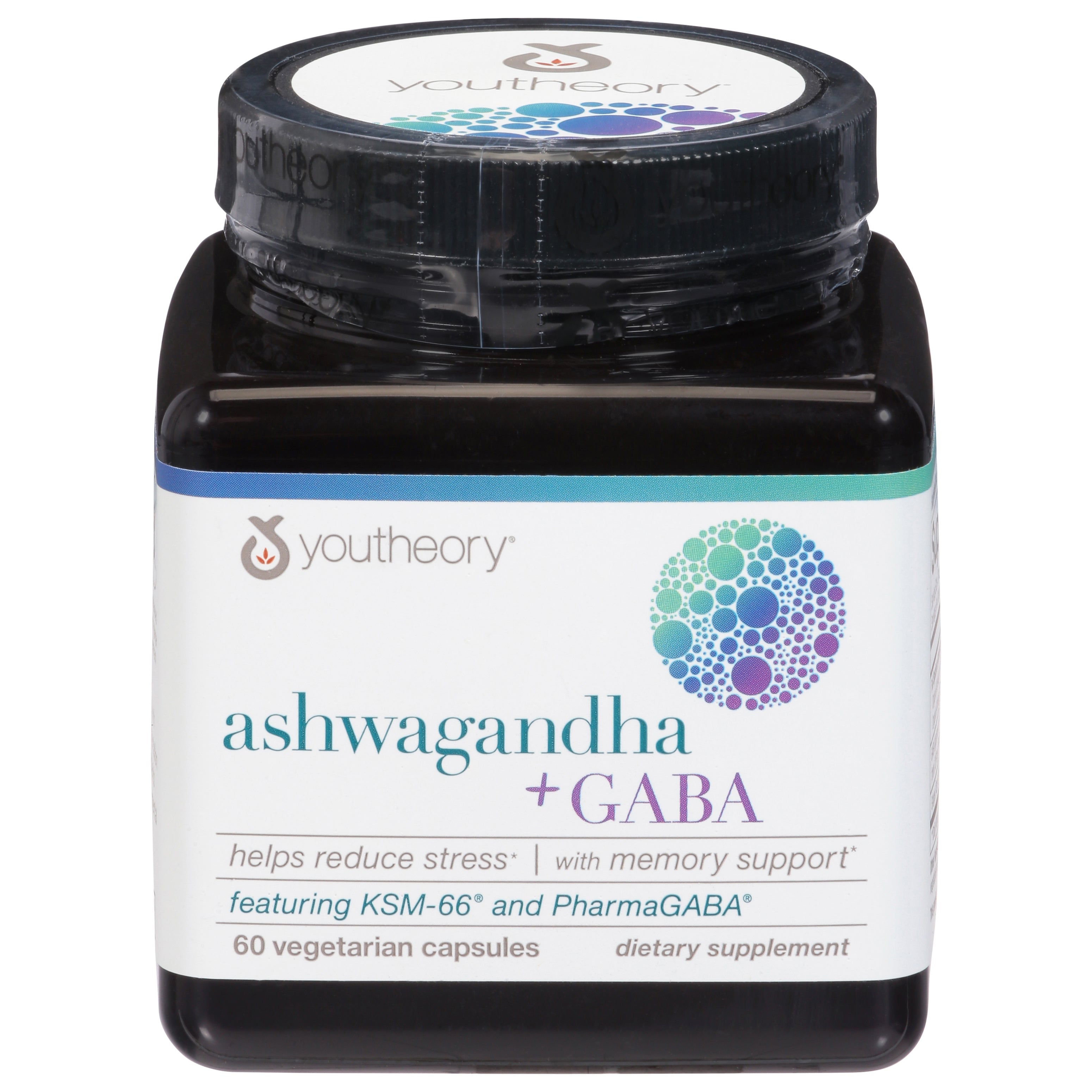 youtheory Ashwagandha + GABA 60 Capsules - Case of 1
