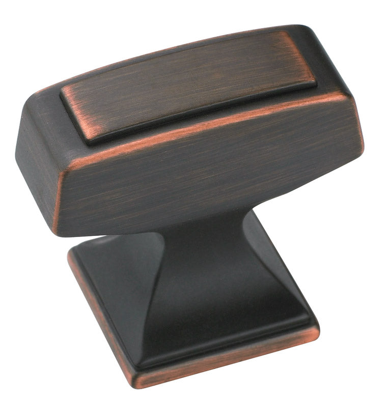 AMEROCK - Amerock Mulholland Square Furniture Knob 1-1/4 in. D 1-1/8 in. Oil Rubbed Bronze 1 pk