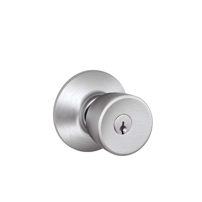 SCHLAGE - Schlage Bell Satin Chrome Entry Lockset 1-3/4 in.