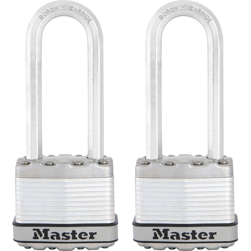 MASTER LOCK - Master Lock 1-9/16 in. H X 11/16 in. W X 1-3/4 in. L Steel Dual Ball Bearing Locking Padlock Keyed A [M1XTLJCCSEN]