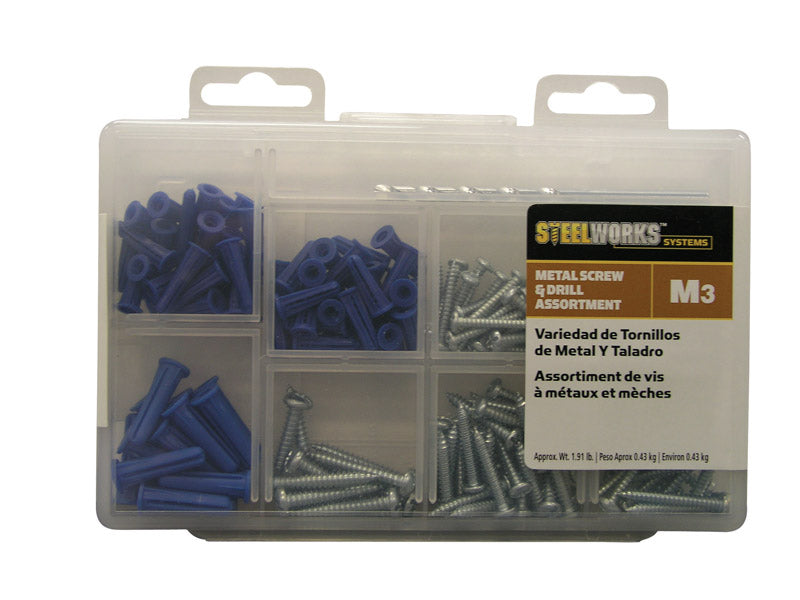 HILLMAN - Hillman 3/8 in. D X 1 in. L Plastic/Stainless Steel Pan Head Anchor Kit 213 pk - Case of 6