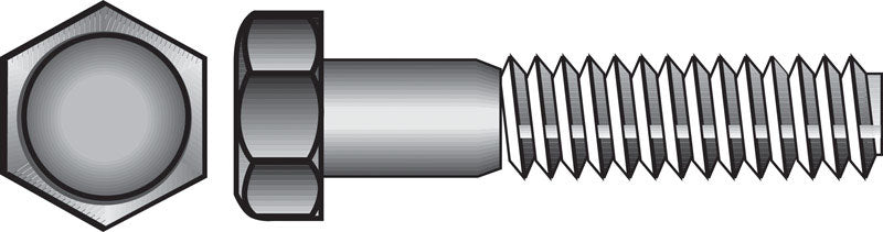 HILLMAN - Hillman 3/8 in. D X 9 in. L Zinc Plated Steel Hex Bolt 50 pk