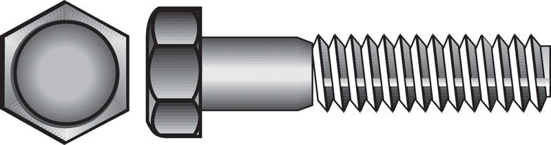 HILLMAN - Hillman 3/8 in. D X 10 in. L Zinc Plated Steel Hex Bolt 50 pk