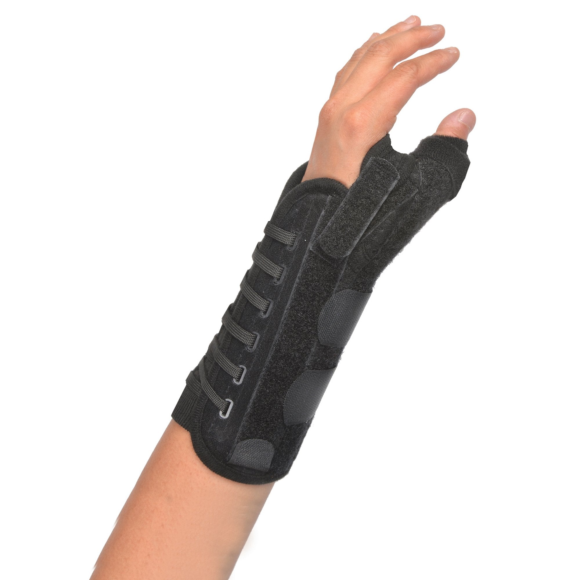 Hely & Weber - Thumb Brace with Wrist Support Titan Thumb™ Adult / Child Regular Adjustable Lacing Pulls Thumb / Wrist Black [1/EA]