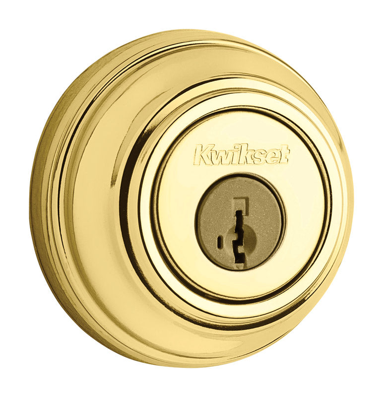 KWIKSET - Kwikset SmartKey Polished Brass Metal Deadbolt [99800-120]