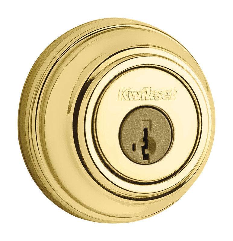 KWIKSET - Kwikset SmartKey Polished Brass Metal Deadbolt [99850-071]