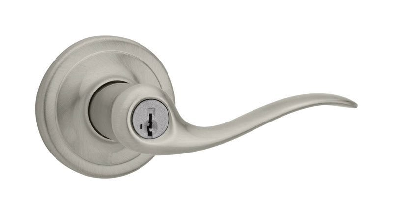 KWIKSET - Kwikset SmartKey Tustin Satin Nickel Entry Lockset KW1 1-3/4 in.