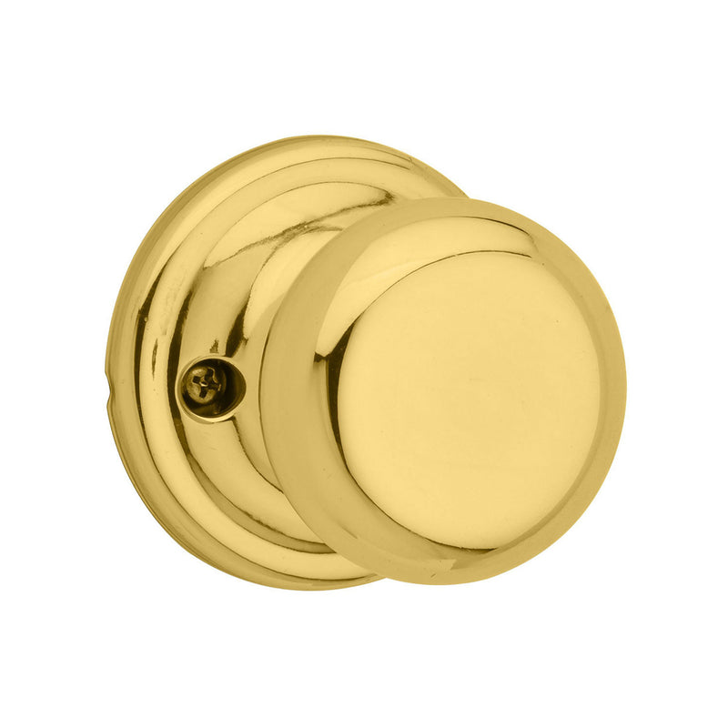 KWIKSET - Kwikset Juno Polished Brass Dummy Knob Right or Left Handed