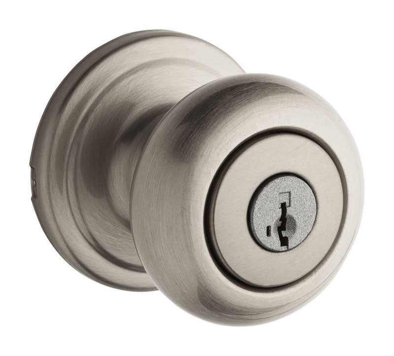 KWIKSET - Kwikset SmartKey Juno Satin Nickel Entry Lockset KW1 1-3/4 in.