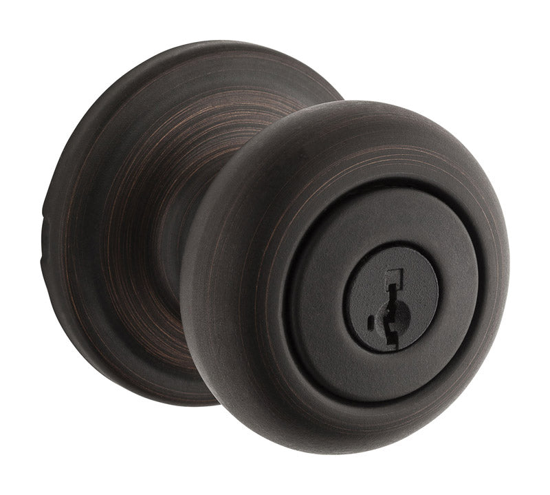 KWIKSET - Kwikset SmartKey Juno Venetian Bronze Entry Lockset KW1 1-3/4 in.