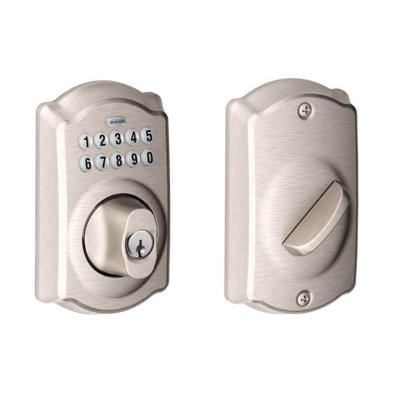 SCHLAGE - Schlage Satin Nickel Steel Electronic Deadbolt