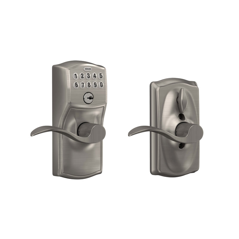 SCHLAGE - Schlage Satin Nickel Steel Electronic Keypad Entry Lock