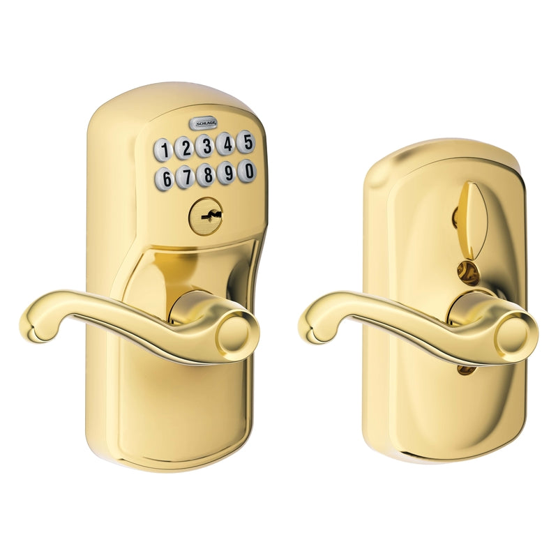 SCHLAGE - Schlage Bright Brass Steel Electronic Keypad Entry Lock