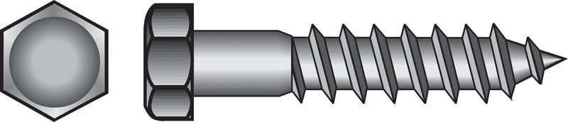 HILLMAN - Hillman 3/8 in. X 1 in. L Hex Zinc-Plated Steel Lag Screw 100 pk