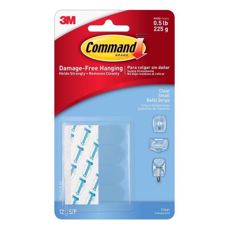 COMMAND - 3M Command Small Plastic Refill Strips 1.813 in. L 12 pk - Case of 6