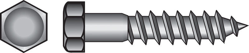 HILLMAN - Hillman 1/2 in. X 1-1/2 in. L Hex Zinc-Plated Steel Lag Screw 50 pk