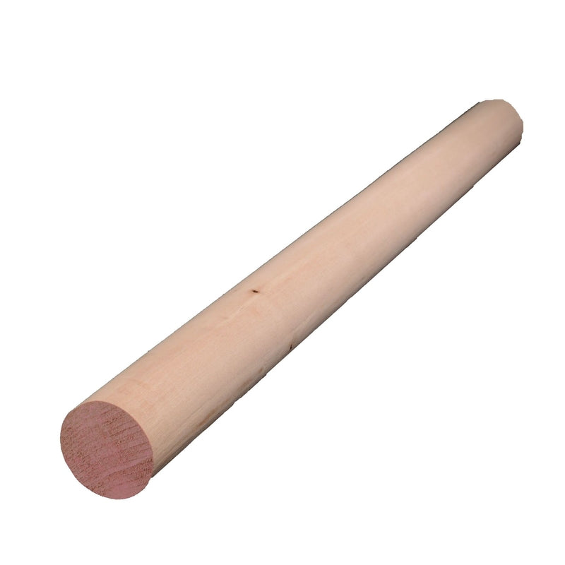 ALEXANDRIA MOULDING - Alexandria Moulding Round Ramin Hardwood Dowel 1-1/2 in. D X 36 in. L 1 pk Pink - Case of 2