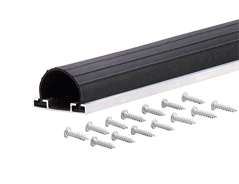 M-D BUILDING PRODUCTS - M-D Black Aluminum/Vinyl Weatherstrip For Garage Doors 18 ft. L X 2-3/4 in.