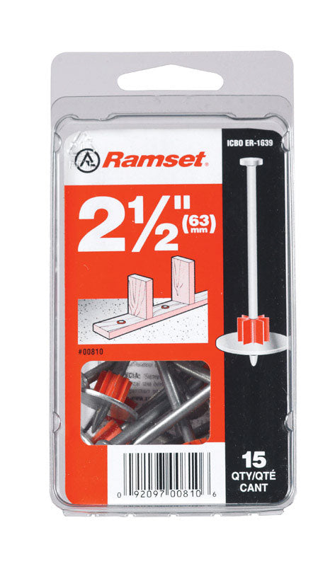 RAMSET - Ramset .3 in. D X 2-1/2 in. L Steel Round Head Anchor Bolts 15 pk