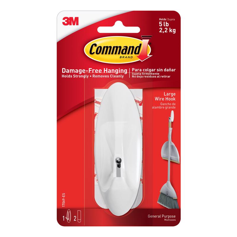 COMMAND - 3M Command Large Plastic Wire Hooks 4.14 in. L 1 pk - Case of 4