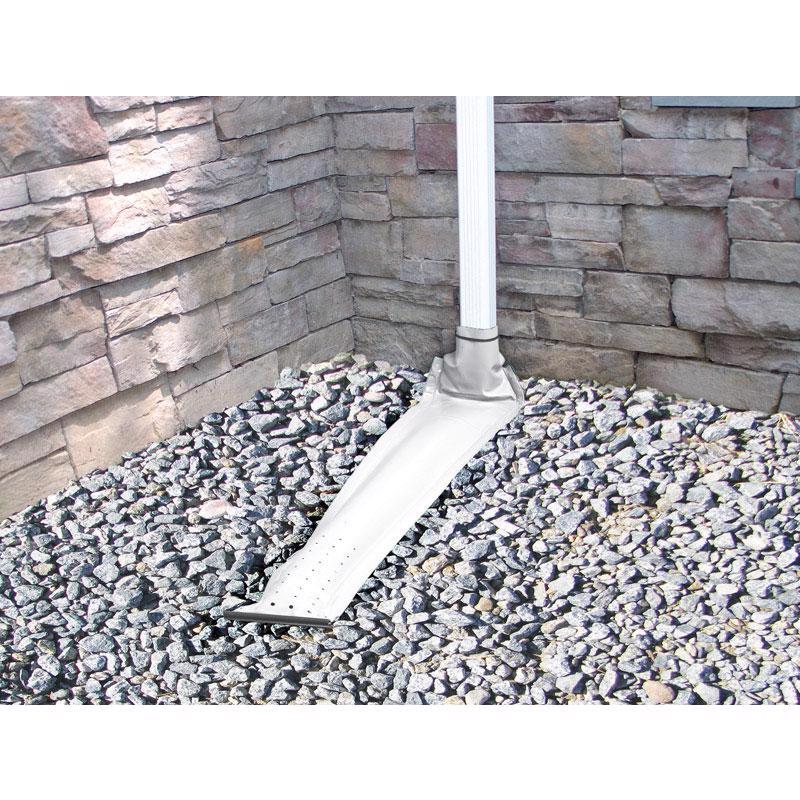 FROST KING - Frost King Drain Away 0.1 in. H X 9 in. W X 46 in. L White Vinyl Downspout Extension