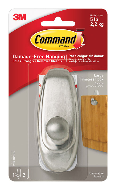 COMMAND - 3M Command Large Plastic Hook 4 in. L 1 pk