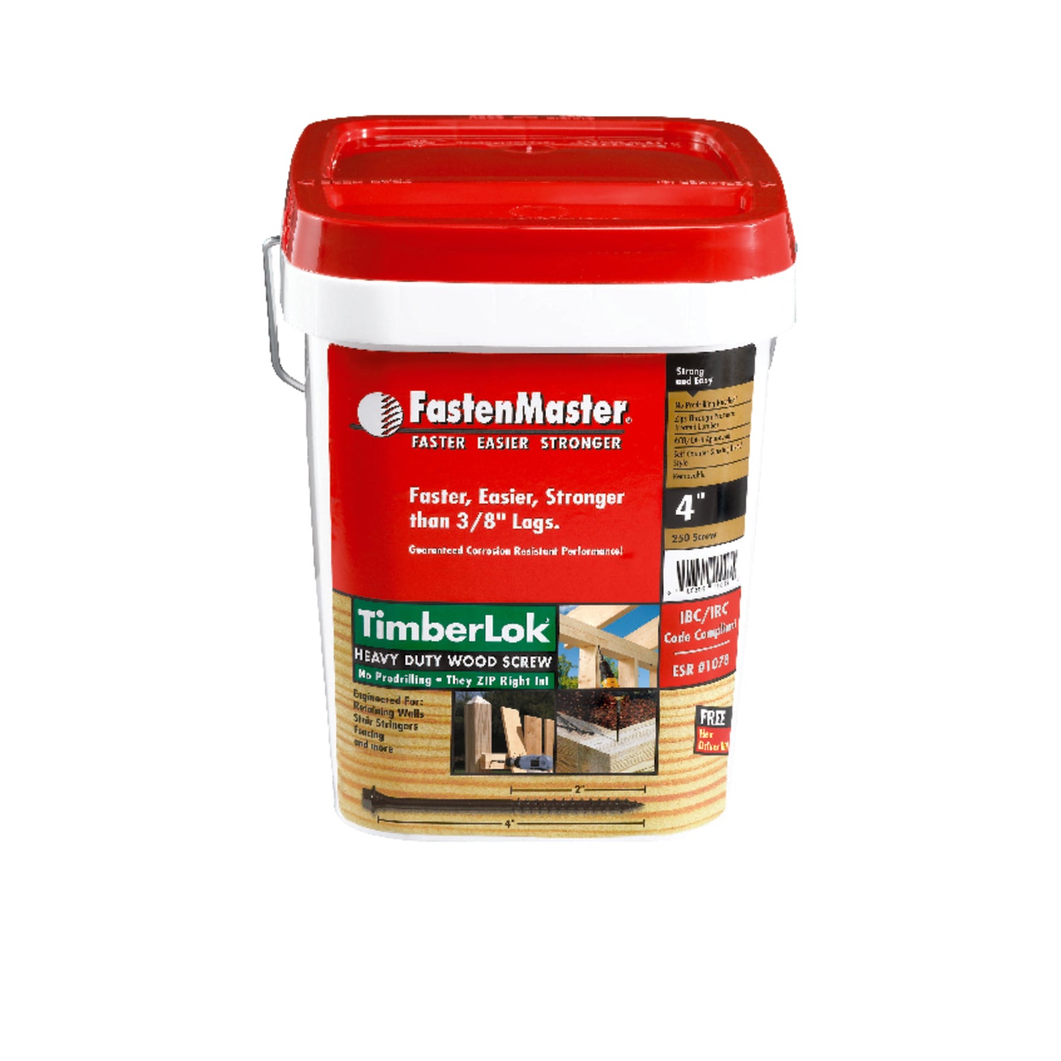 FastenMaster TimberLok No. 10 X 4 in. L Hex Epoxy Coarse Wood Screws 250 pk