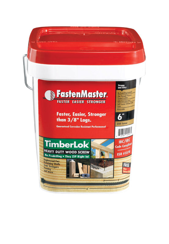 FASTENMASTER - FastenMaster TimberLOK No. 10 X 6 in. L Hex Epoxy Wood Screws 250 pk