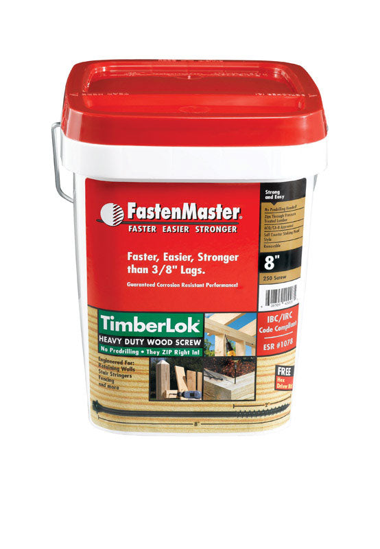 FASTENMASTER - FastenMaster TimberLOK No. 10 X 8 in. L Hex Epoxy Wood Screws 250 pk