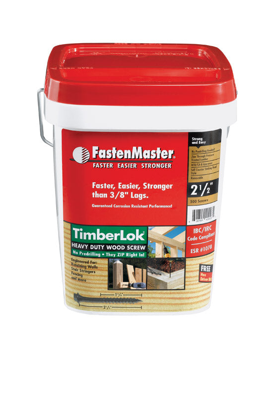 FASTENMASTER - FastenMaster TimberLok No. 10 X 2-1/2 in. L Hex Epoxy Wood Screws 500 pk