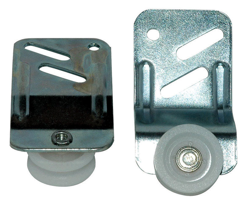 BARTON KRAMER - Barton Kramer Mill Silver Steel By-Pass Door Hardware Set 2 pk