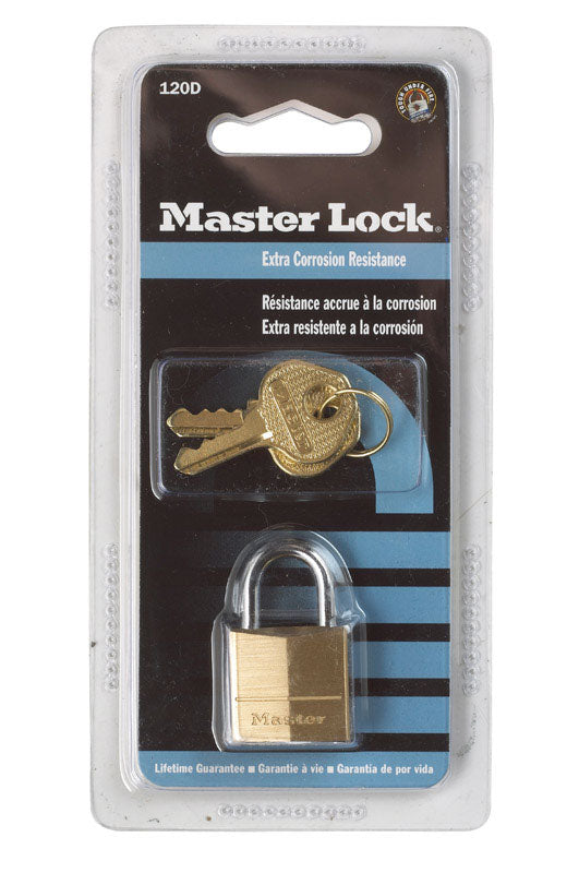 MASTERLOCK - Master Lock 3/4 in. H X 7/16 in. W X 3/4 in. L Brass Pin Cylinder Padlock