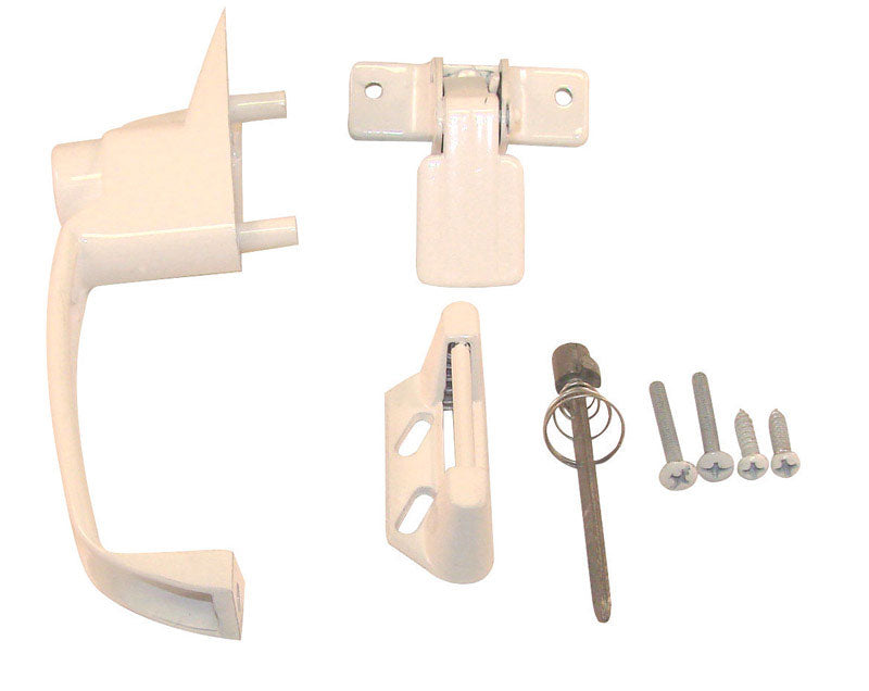 BARTON KRAMER - Barton Kramer 4 in. L Powder Coated White Aluminum Patio Door Handle Set