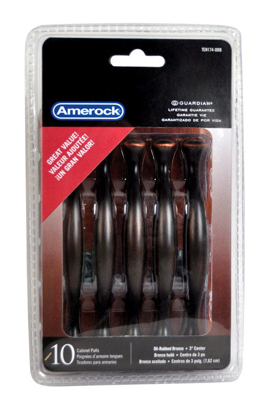 AMEROCK - Amerock Allison Traditional Cabinet Pull 3 in. Oil Rubbed Bronze Brown 10 pk