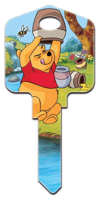 HILLMAN - Hillman Disney Winnie The Pooh House Key Blank 66/97 KW1/KW10 Single For Kwikset and Titan Locks - Case of 5