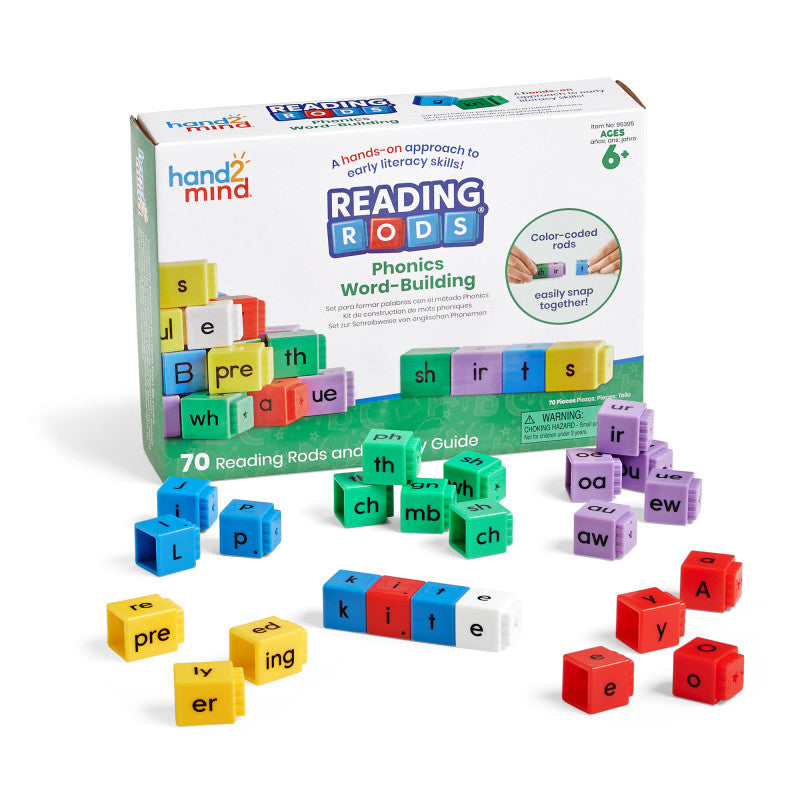 HAND2MIND - Reading Rods Phonics Word-Building Set